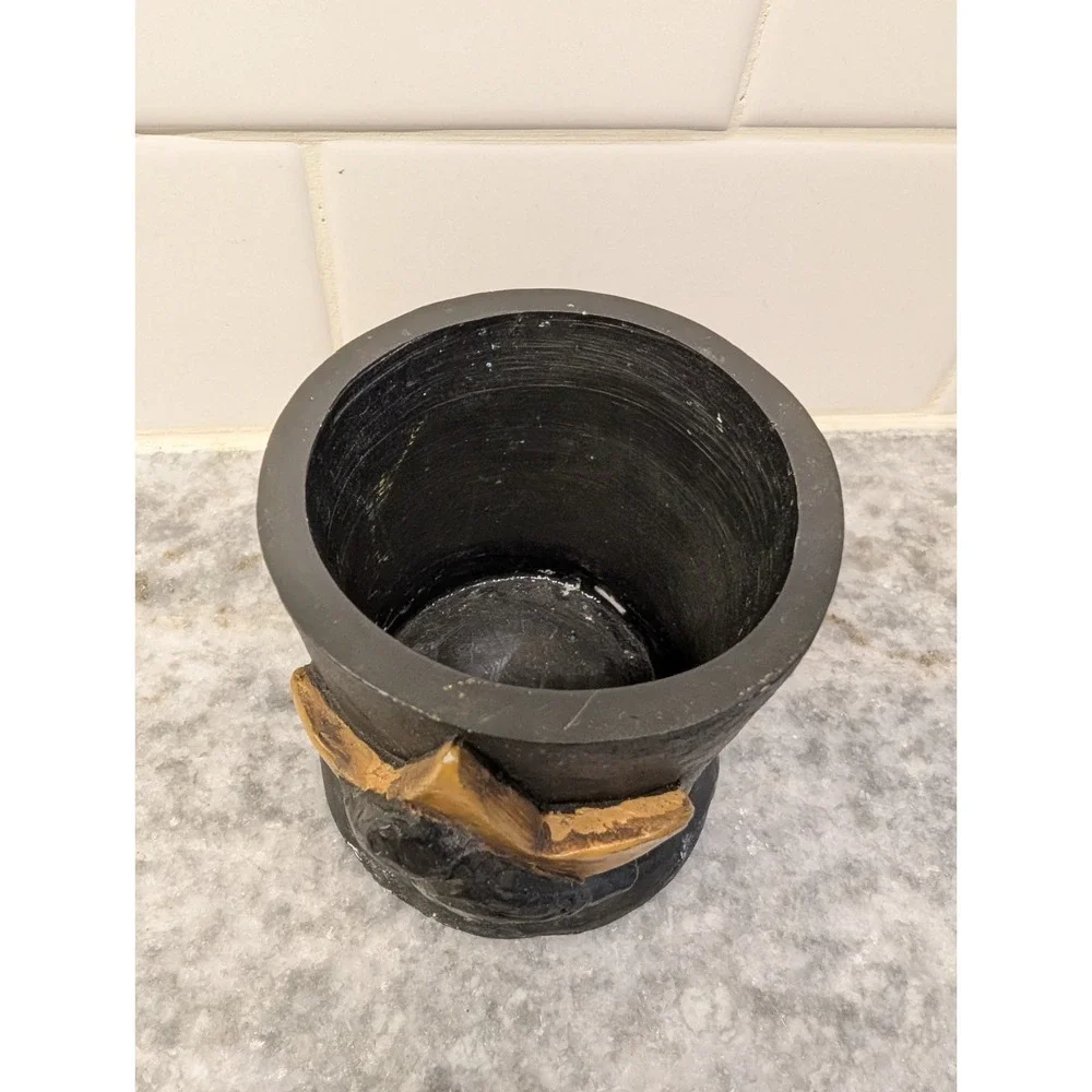 Halloween Black Resin Votive Candle Holder with Crow Raven‎